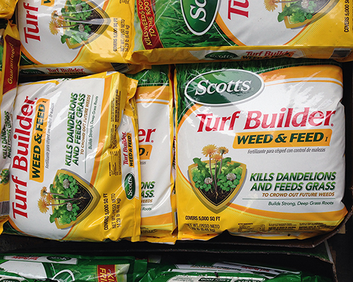 Weed and feeds contain